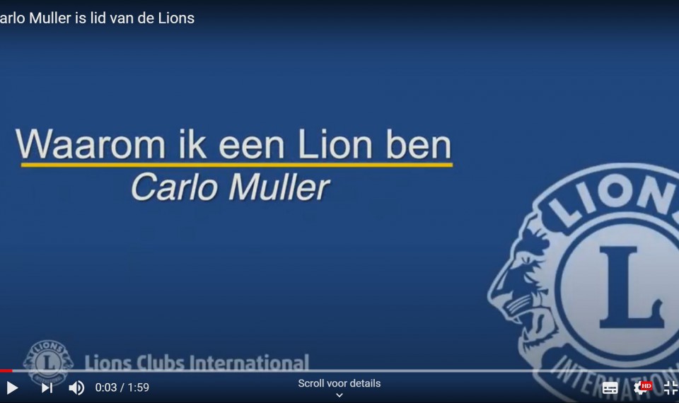 Carlo Muller vertelt over zijn Lions lidmaatschap
